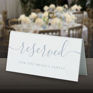 Dusty Blue Script Wedding Reserved
