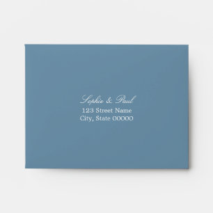 Dusty Blue Self Addressed RSVP Envelope