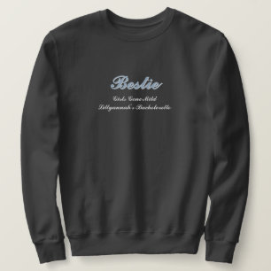 Dusty Blue Shadow Script Wedding  Sweatshirt