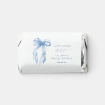 Dusty Blue She's Tying The Knot Bow Bridal Shower