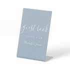 Dusty Blue Signature Script Guest Book