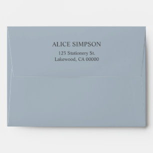 Dusty Blue Simple Elegant Envelope