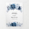 Dusty Blue Slate Navy Floral Botanical Wedding Tri