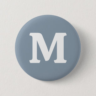 Dusty Blue Solid Colour 6 Cm Round Badge