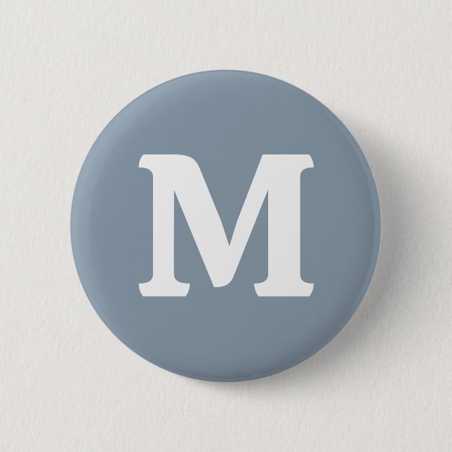 Dusty Blue Solid Colour 6 Cm Round Badge (Front)