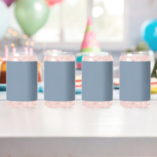 Dusty Blue Solid Colour Can Glass