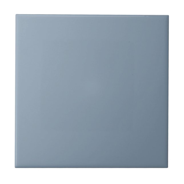 Dusty Blue Solid Colour Ceramic Tile (Front)