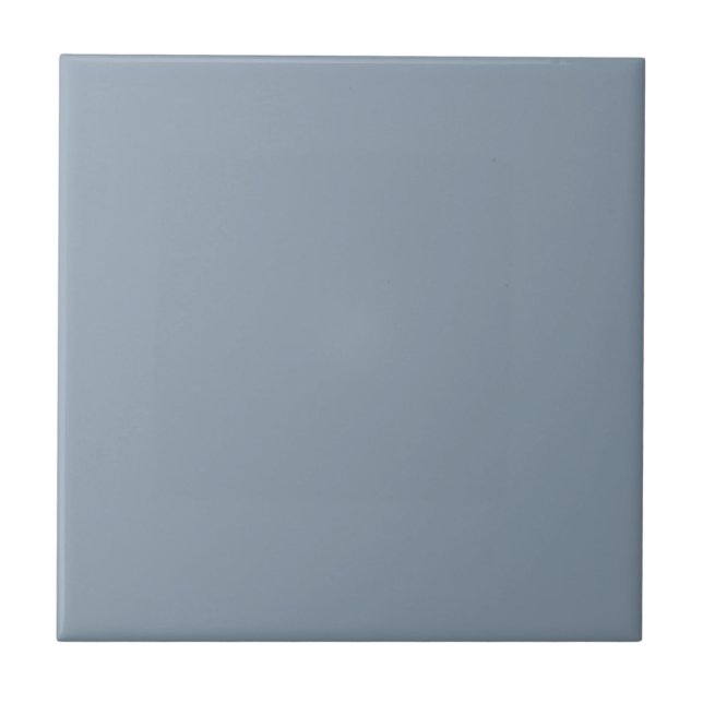 Dusty Blue Solid Colour Ceramic Tile (Front)