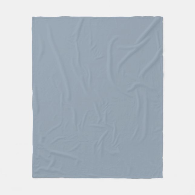 Dusty Blue Solid Colour Fleece Blanket (Front)