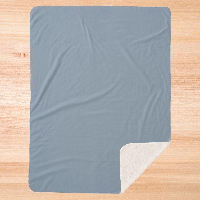 Dusty Blue Solid Colour Sherpa Blanket (Creator Uploaded)
