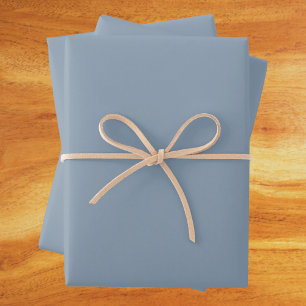 Dusty Blue Solid Colour Wrapping Paper Sheet