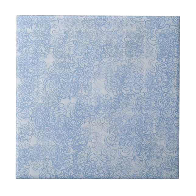 Dusty Blue Swirls Tile (Front)