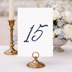 Dusty Blue Table 15 – French Stripe Wedding Invitation
