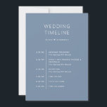 Dusty Blue Timeline & Welcome | Wedding Itinerary  Invitation<br><div class="desc">This minimalist personalized wedding timeline card in dusty blue is the perfect addition to your nautical themed wedding or any event inspired by the sea. It’s ideal for a summer wedding or a celebration in the fall season, where soft, muted blue tones create a serene, elegant atmosphere. Whether you’re hosting...</div>