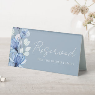 Dusty Blue Transparent Floral Reserved