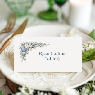 Dusty Blue Villa Romance Place Cards