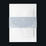 Dusty Blue Vintage Floral Elegant Wedding  Invitation Belly Band<br><div class="desc">Elegant vintage ornamental frame border design with stylish script in dusty blue colour,  simple and classic,  great for modern classic wedding,  romantic vintage wedding,  and formal traditional wedding.</div>