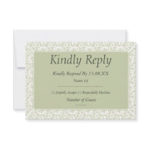 Dusty Blue Vintage Floral Wedding RSVP Insert Card