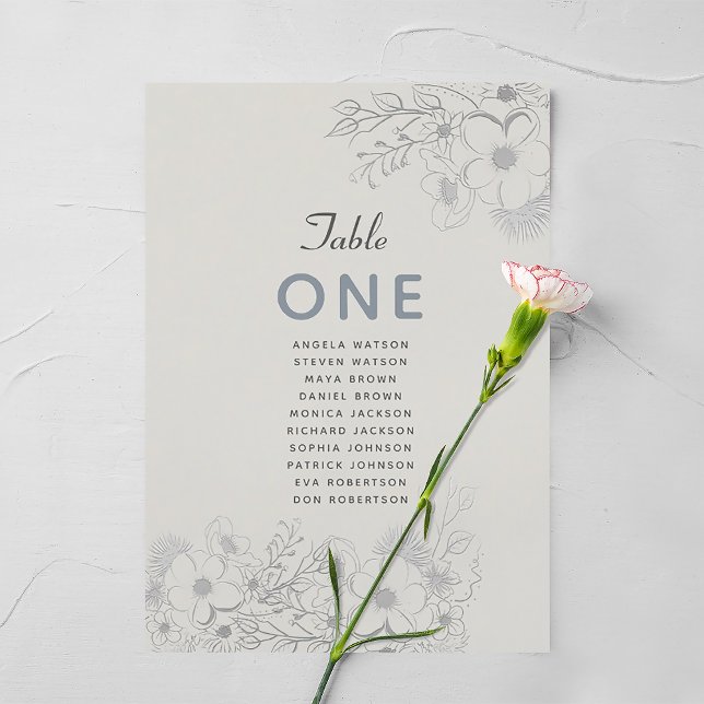 Dusty Blue Vintage Wedding Seating Chart (Creator Uploaded)