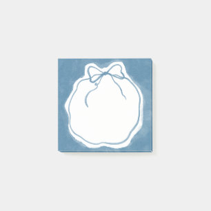 Dusty Blue Watercolor Bow Wreath Post-it® Notes