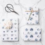Dusty Blue Watercolor Floral Wrapping Paper Sheet<br><div class="desc">Dusty Blue Watercolor Floral Wrapping Paper Sheets. Matching items available.</div>