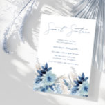 Dusty Blue Watercolor Florals Sweet 16 Birthday Invitation<br><div class="desc">Dusty Blue Watercolor Florals Sweet 16 Birthday Invitation

See matching collection in Niche and Nest Store</div>