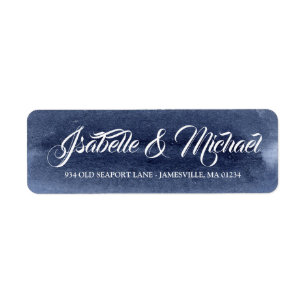 Dusty Blue Watercolor Return Address Labels