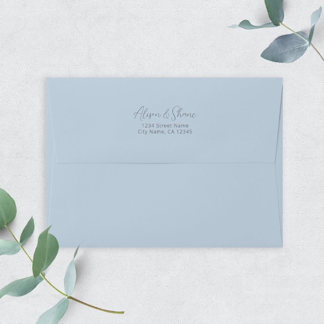 Dusty Blue Wedding Address Envelope (Creator Uploaded)