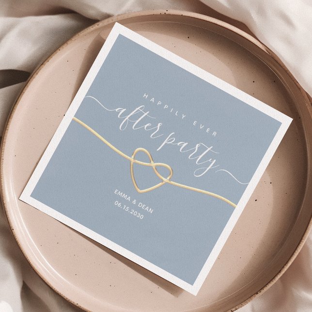 Dusty Blue Wedding After Party Napkins (Creator Uploaded)