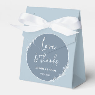 Dusty Blue Wedding Bridal Favour Thank You Bag Favour Box