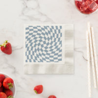 Dusty Blue Wedding Collection Check Chequered