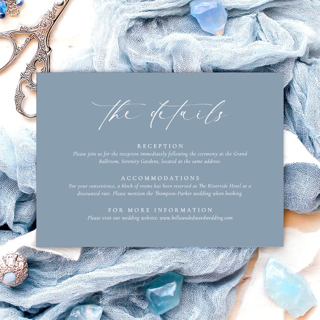 Dusty Blue Wedding Enclosure Card (Creator Uploaded)