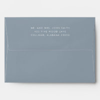 Dusty Blue  Wedding Envelope