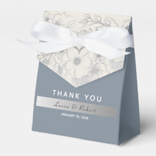 Dusty Blue Wedding Favour Box