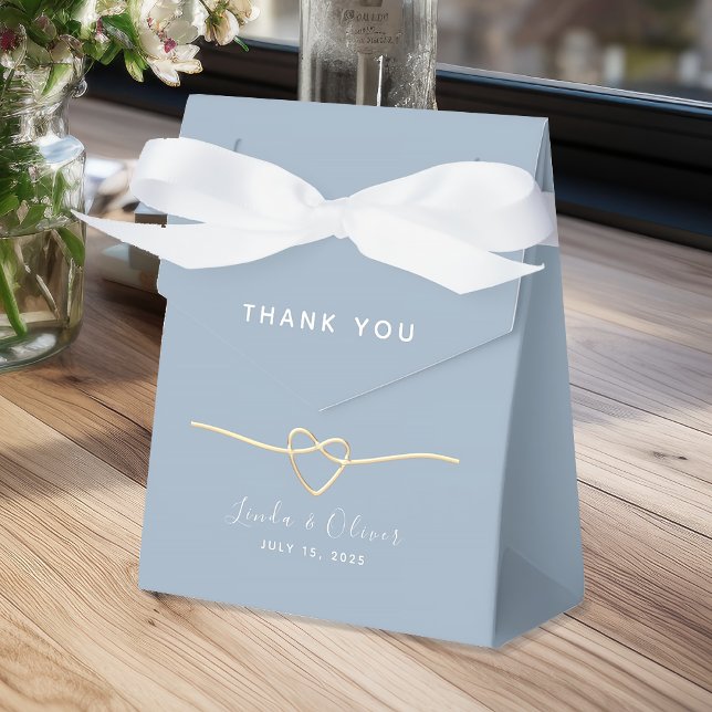 Dusty Blue Wedding Favour Box with Rope Heart (Creator Uploaded)