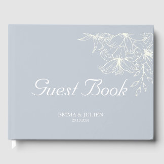 Dusty Blue Wedding Guest Book