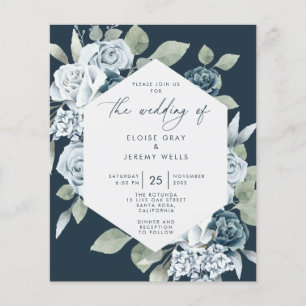 Dusty Blue Wedding Invitation