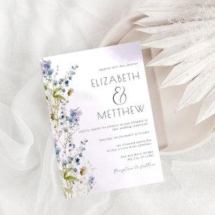 Dusty blue Wedding Invitation 
