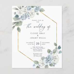 Dusty Blue Wedding Invitation