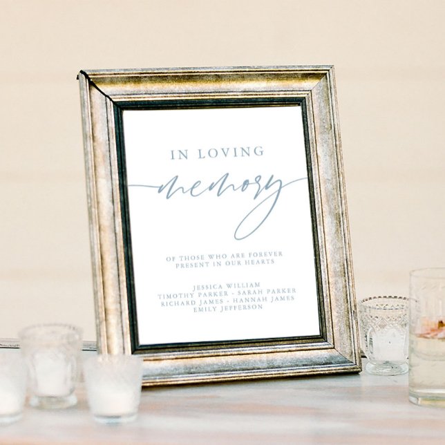 Dusty Blue Wedding Loving Memorial Sign (Creator Uploaded)