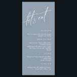 Dusty Blue Wedding Menu<br><div class="desc">*** Please enter H011 in the store search to find all matching items *** Or visit our Dusty Blue Minimalist Collection. *** This high-quality design is easy to customise to match your wedding colours, styles and theme. For further customisation, please click the "Edit using Design Tool" link and use our...</div>