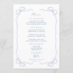 Dusty Blue Wedding Menu