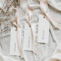 Dusty Blue Wedding Name Tag Table Place Cards