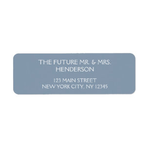 Dusty Blue Wedding Return Address Label