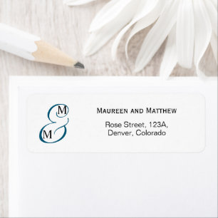 Dusty Blue Wedding Return Address Label