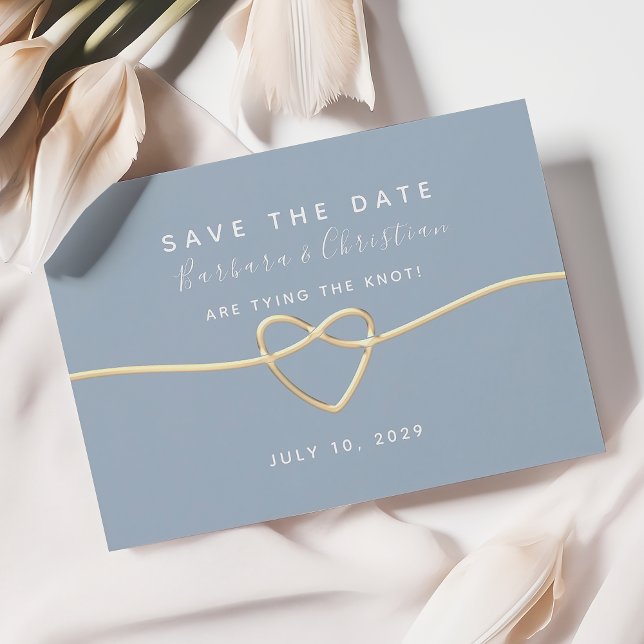 Dusty Blue Wedding Save the Date Card (Creator Uploaded)