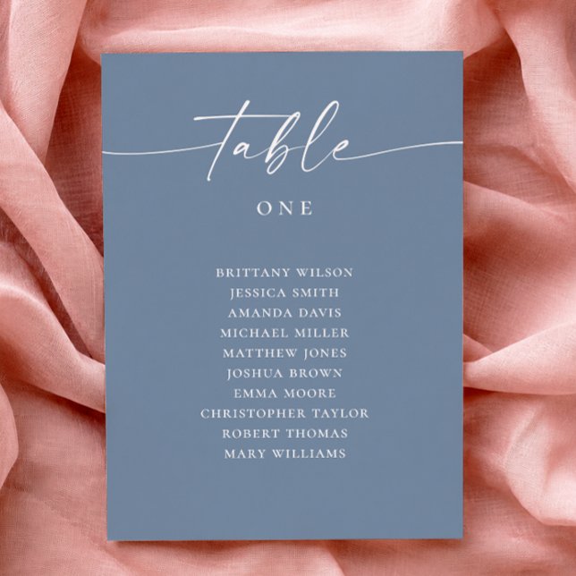 Dusty Blue Wedding Seating Chart | Coastal Seaside Invitation (Creator Uploaded)