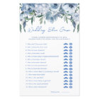 Dusty Blue Wedding Shoe Bridal Shower Game Card