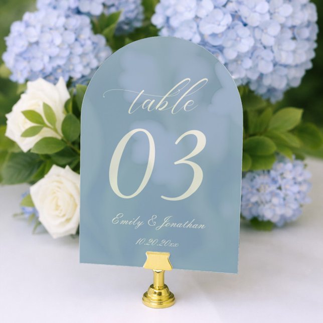 Dusty Blue Wedding Table Number Acrylic (Creator Uploaded)