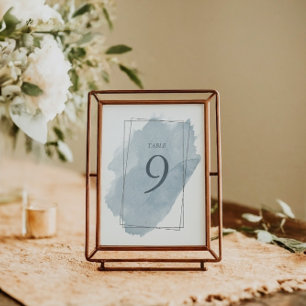 Dusty Blue Wedding Table Number And Seating Chart